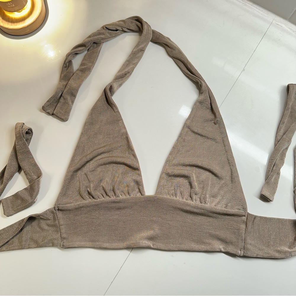 Whitefox halter neck crop top - M
